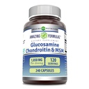 アメイジングフォーミュラグルコサミンコンドロイチン&MSMサプリメント | サービングあたり1850 Mg | 240カプセル | 非GMO | グルテンフリー | アメリカ製