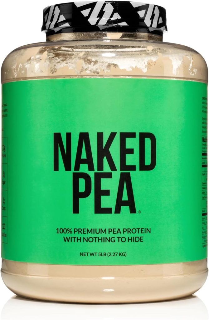 NAKED Pea - 5LB 100% 北米農場からのエンドウ豆タンパク質パウダー - 風味のビーガンエンドウ豆プロテイン隔離 - 植物タンパク質粉末、消化しやすい - 76 サービング