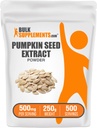 BulkSupplements.comカボチャ種子エキスパウダー - カボチャ種子サプリメント、ハーブサプリメント - ビーガン&グルテンフリー、500mg/サービング、250g(8.8オンス)(パッケージ1)