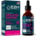 E2H 尿酸サポートサプリメント - タルトチェリーと悪魔の爪 - Uric 酸の健康と腎臓機能非 GMO - ビーガン - 2 Fl Oz
