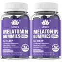 大人のためのMelatonin 20mgのガミー(2パック)L-テアニン、アシュワガンダ、マグネシウム、ターメリック、GABA、レモンバーム、ヘルシーなシラカディアン・リズム、ブドウの味をサポートするためのカモミールの余分な強さ