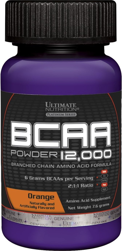 最終的な栄養によって風味付けされるBCAA 12,000mgはチェーン アミノの酸の補足の粉、オレンジ、単一のサービングを分岐させました