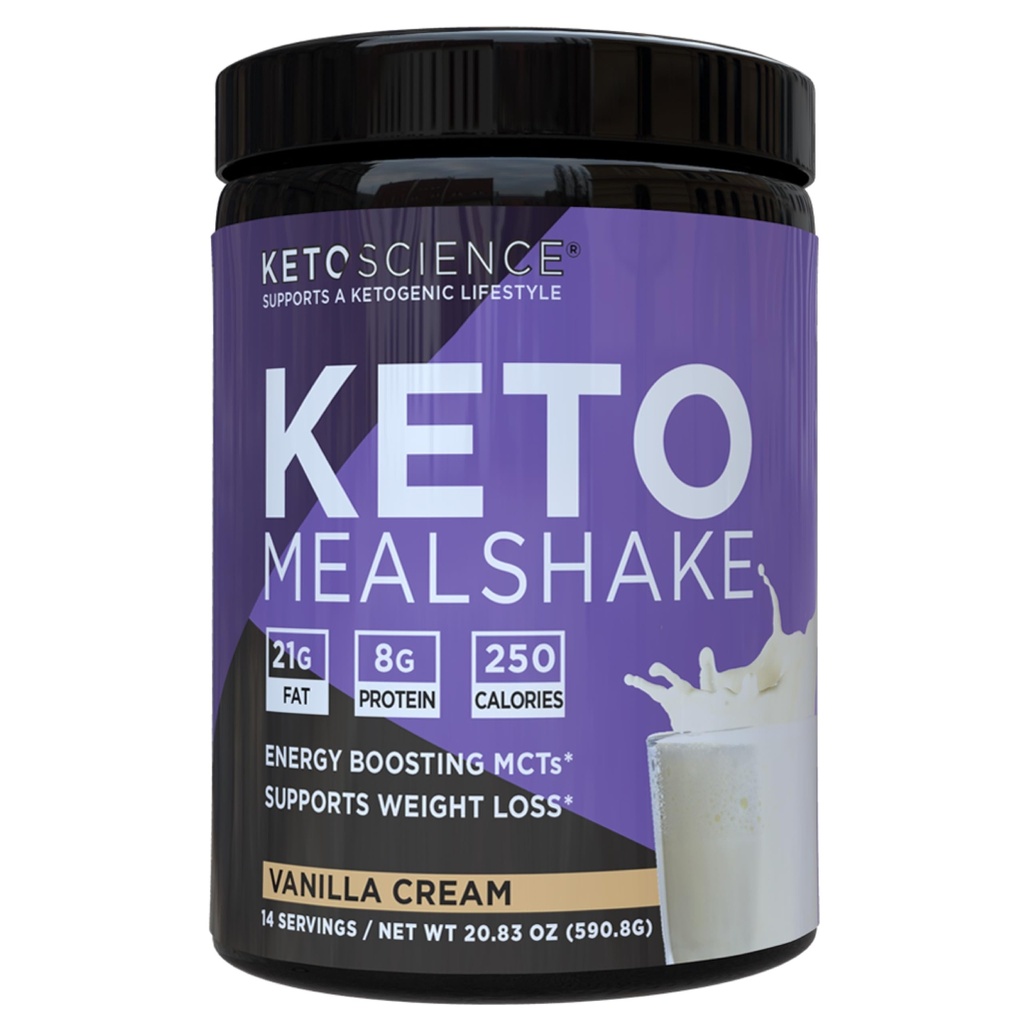 Ketoの科学のKetogenic食事のシェイクバニラの食事療法の補足、MCTsおよび蛋白質の豊富な、Collaagen、ビタミンおよび鉱物、KetoおよびPaleoの友好的、減量、(14のサービング)、20.49 Ozと詰められるOz