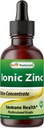 Best Naturals Ionic Liquid Zinc - Immune Support - High Bioavailability - Glass Bottles 2 OZ (60ml)