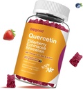 Quercetin Gummies with Bromelain, Elderberry, Echinacea, Vitamin C D Zinc - Immune System Support 60 Counts Pure Quercetin Gummies for Kids & Adults