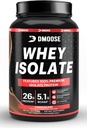 DMoose Whey Isolate Protein Powder I 26 g Protein I 5.1g BCAAS I Gluten Free I Helps 維持 筋肉 質量 & 減少 回復 時間 I チョコレート & バニラ I 30 サービング