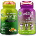 有機食品+植物ベースのカルシウム、マグネシウム、亜鉛、D3&K2とTurmeric - ビーガン、非GMO、毎日のウェルネスサポート