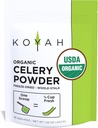KOYAH - オーガニックUSAは、Celery Powder(1 Scoop = 1/4 Cup Fresh): 36のサービング、凍結乾燥、全茎パウダー