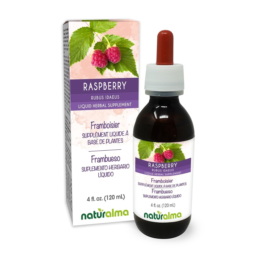 ナチュラルマ ラズベリー (ルバス idae) 葉 アルコールフリー チンキ - 4 fl oz 液体エキス - ハーブサプリメント - ビーガン