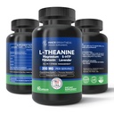 Lテアニン200mg、マグネシウム、5-HTP&メラトニン - ストレス軽減、フォーカス&認知、睡眠のためのオールイン1 L-テアニンサプリメント - 60カプセル