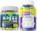ビーガンオメガ3グミー1000mg + 大人8gのためのプレバイオティックファイバーグミー