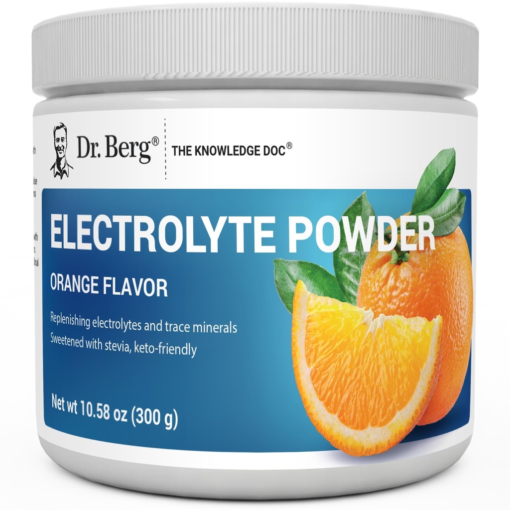Dr. Berg のゼロ砂糖の加水 Keto の電解質の粉 - 高められた w/1000 の mg のカリウム及び実質のピンクのヒマラヤの塩(NOT のテーブルの塩) - オレンジ味の加水飲み物の混合物 - 50 のサービング
