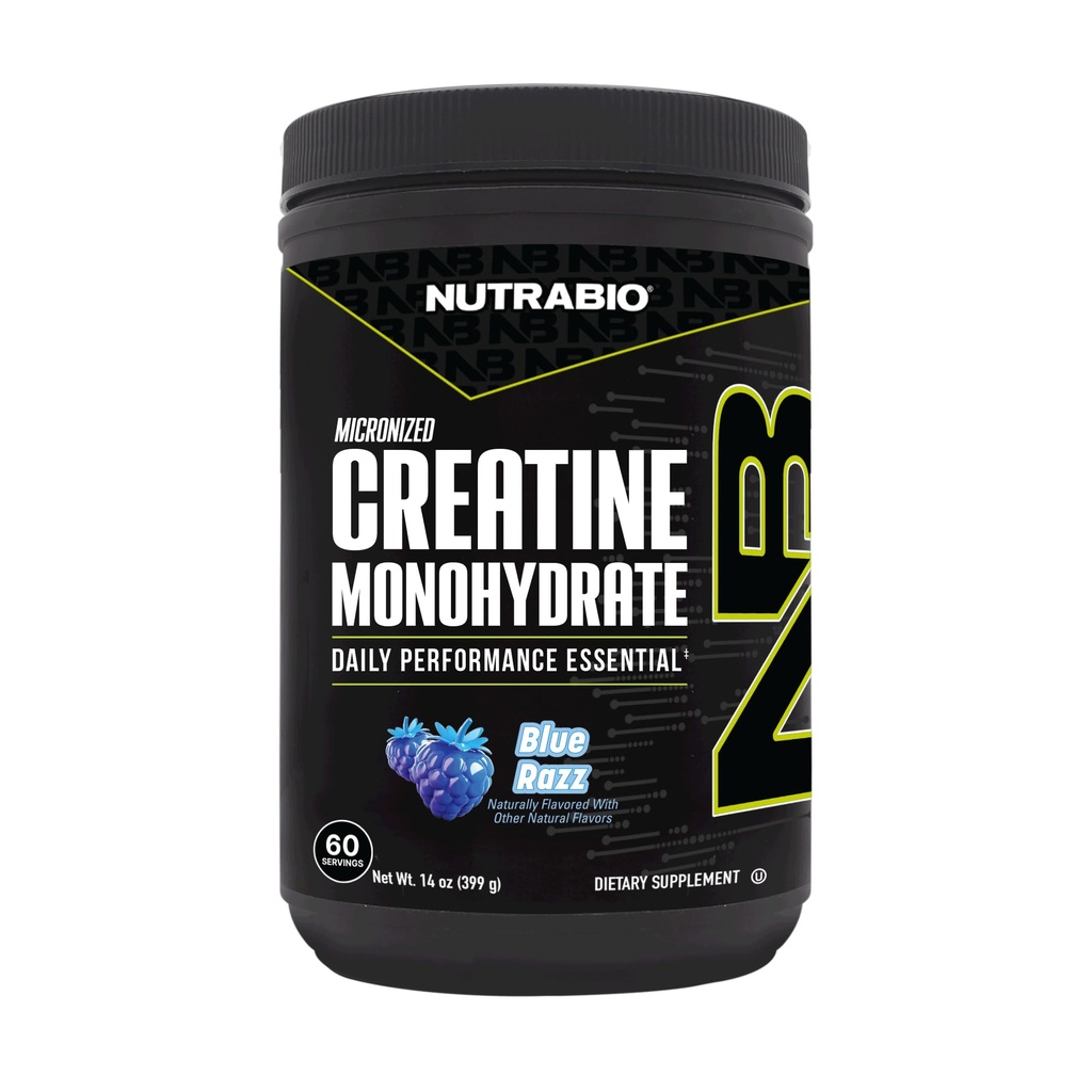 NutraBio の純粋な Micronized のクレアチンの Monohydrate の粉の補足、青いRazz (300 g) -サポート バルク 筋肉エネルギー、回復および強さ- HPLC は人および女性のためのクレアチンの粉の補足をテストしました