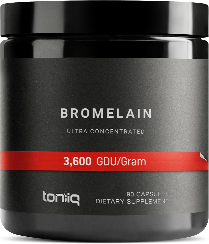 超高強度Bromelain 1000mg - 3600 GDU/Gram - 高度に集中し、Bioavailable - サードパーティ製テスト式 - 90ベジタリアンカプセル - 容器ごとの45サービング - Bromelainサプリメント