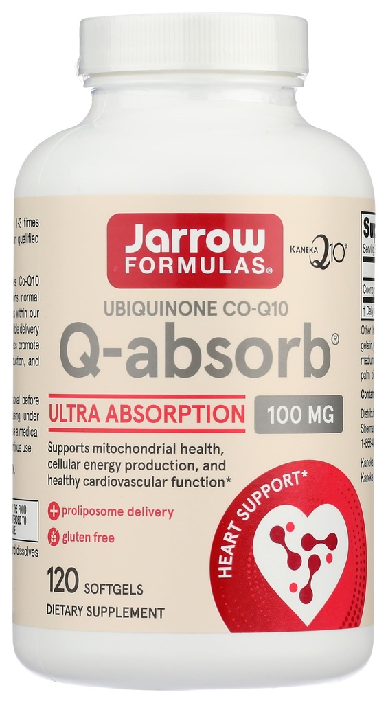 JARROW FORMULAS Q-Absorb CoQ10 100 MG、120 CT