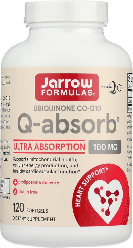 JarrowフォーミュラQ-Absorb Coq10 100 Mg、120 Ct