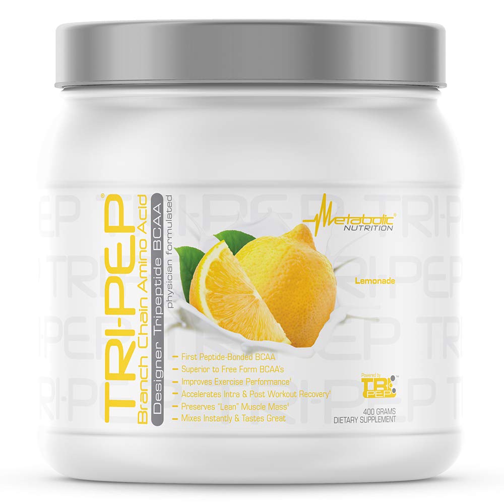 メタボリック栄養 - TRIPEP - トリペプチドブランチチェーンアミノ酸、BCAAパウダー、プレイントラポストワークアウトサプリメント、Lemonade、400グラム(40サービング)