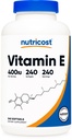NutricostビタミンE 400 IU、240 Softgelカプセル - グルテンフリー、非GMO