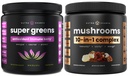 NutraChampsスーパーグリーン酸化防止&スーパーマッシュルーム:究極のブレイン、グット&ボディブースト