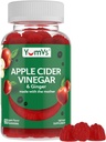 YUM-V'S Apple Cider Vinegar Gummies – ジンジャーとACV Gummies & ザ・マザー – メタボリズムをサポート, 死亡 & 毎日のウェルネス – 天然アップルの味ビーガン, 非GMO, グルテンフリー, サイダーガミー – 60 カウント