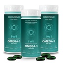 Iwi Omega-3, 90 Softgels (90 サービング), ビーガン植物ベースの Algae Omega 3 と EPA + DHA, 全身ボディ サポート 栄養補助食品, キルト & 魚油代替, 魚介の Aftertaste なし