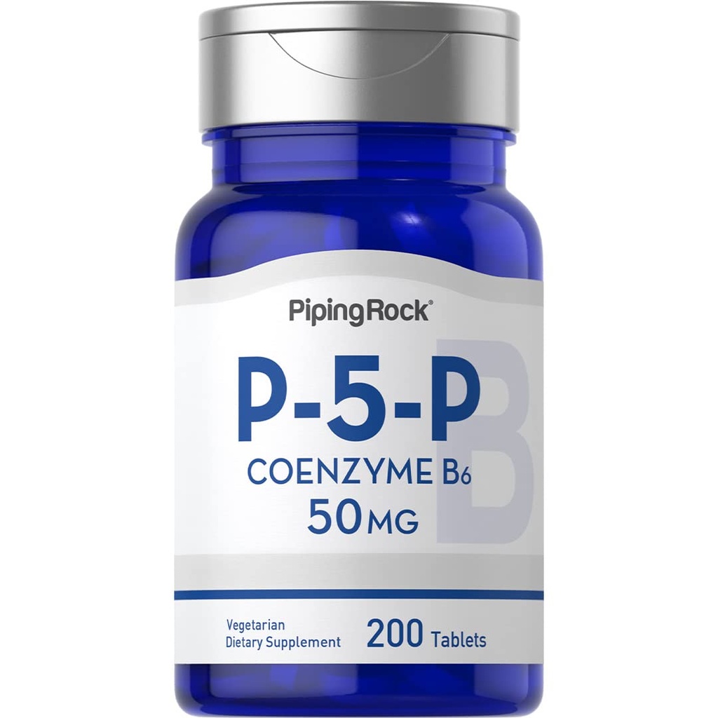 ピッピングロックP5P ビタミンB6 | 50mg | 200錠 | ピリドキサール5リン酸塩サプリメント | ベジタリアン・非GMO・グルテンフリー