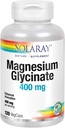 Solaray マグネシウム グリシナート 400 mg | ヘルシーリラクゼーション、骨と心血管サポート (120 CT, 30 サービング)