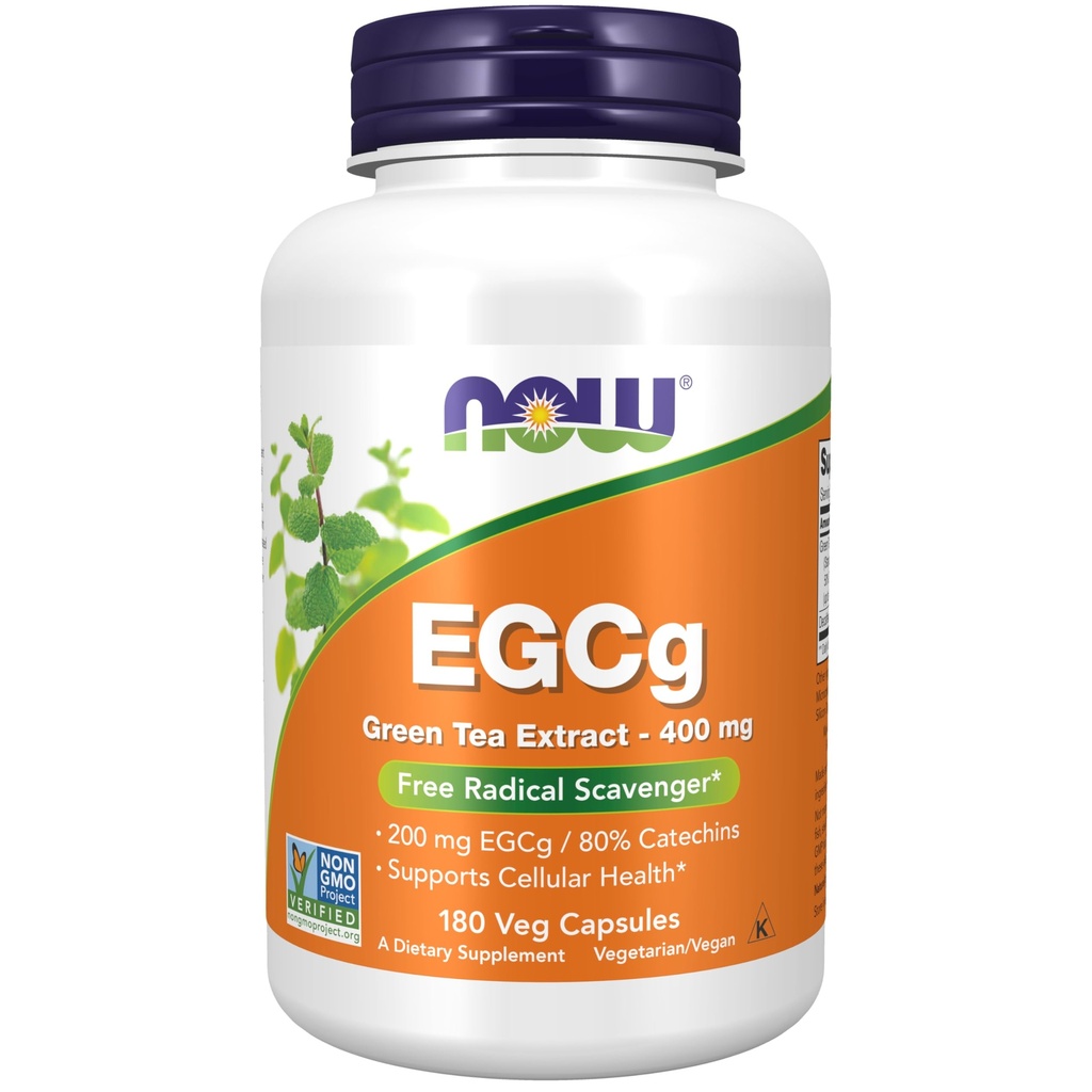 NOW 食糧 EGCg の緑茶エキス、400mg、180 Vcaps (2 のパック)