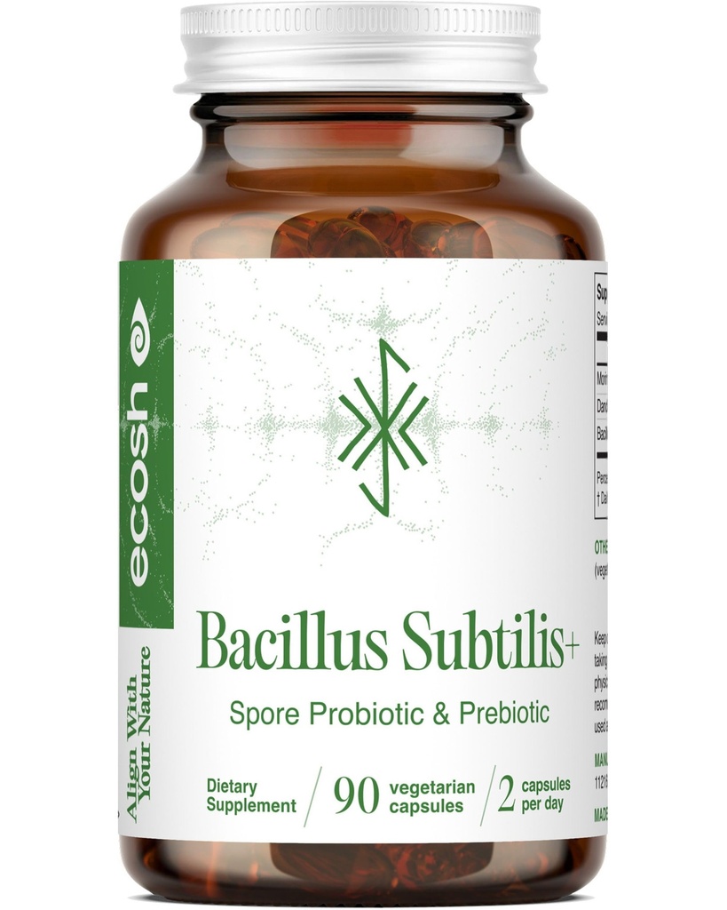 Bacillus Subtilis Spore ベースのプロバイオティック — バランスベリーのプレバイオティクスによる高い効力の緊張 | 家族のための毎日の腸の健康とマイクロバイオムのサポート | 6 日あたりの請求 CFU | 90 ベジタリアンカプセル