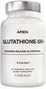 Amen Glutathione-SR+ アドバンスト Sustained-Release サプリメント - 2 ヶ月の供給 - L-Glutathione - Galactomannans Fenugreek シード - タイム還元マトリックス - Non-GMO - 60 カプセル