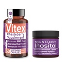 ホーモンバランス&生殖ウェルネスバンドルで10%を節約する - Vitex Chasteberry Supplement + Myo & D-Chiro Inositol Powder for PCOS & Menstrual Support