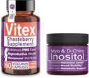 ホーモンバランス&生殖ウェルネスバンドルで10%を節約する - Vitex Chasteberry Supplement + Myo & D-Chiro Inositol Powder for PCOS & Menstrual Support
