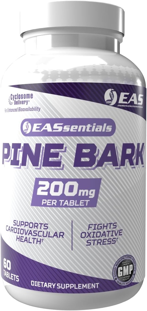 EAS実験と応用科学パインバーク200mg | ブースト抗酸化能力、サポート免疫システム、改善トレーニング回復 |  Cyclosome配信でより良い吸収 | 60錠