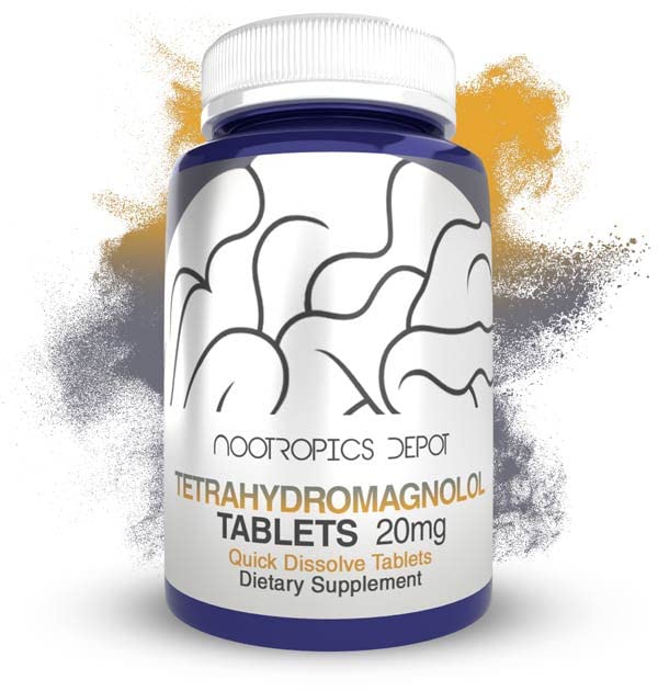 Nootropics DepotのTetrahydromagnololの速い分解のタブレット | 20mg | Magnoliaのofficinalis | 健康な炎症反応、気分、及びGastrointestinalサポート | 60の計算