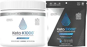 Hi-Lyte Keto K1000の電解質の粉Unflavored + Keto S1000の電解質の粉のパケット
