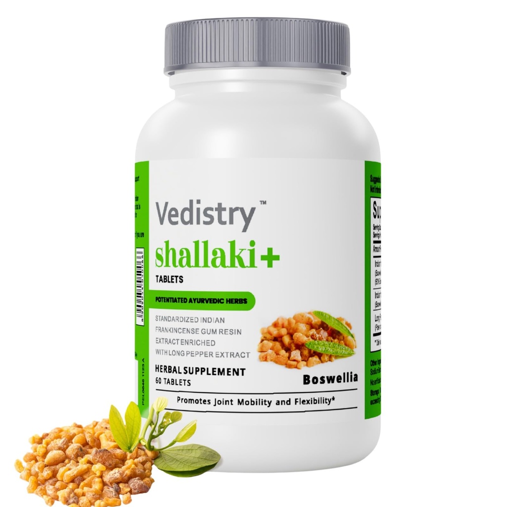 Shallaki Boswellia Serrata Extractは、女性のためのサプリメント | 700mg 骨と関節のウェルネスのためのハーブカプセル | インドのフランキンセンスサプリメント | 60 ビーガンタブレット