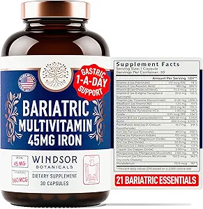 アイロン付きBariatric Multivitamin - 45mgの鉄は簡単に、女性と男性のための1日バリアトリビタミン - 胃のバイパス、胃の袖の回復ビタミンマルチビタミン - 30キャップ