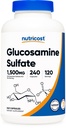 Nutricostグルコサミン硫酸塩1500mg、240カプセル-カプセルごとの750mg、グルテンフリー、非GMO
