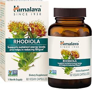 Himalaya Rhodiola Rosea - ストレス救済、エネルギー、およびエクササイズの耐久性をサポートするハーブエネルギーサプリメント - ビーガン、グルテンフリー、250 mg、60カプセル