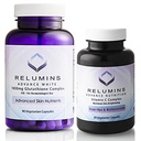 Reluminsの高度の白いセット- 1650mgグルタチオンの複合体(90のカプセル)およびローズHIPSおよびBioflavonoids (60のカプセル)の束が付いている高度のビタミンC