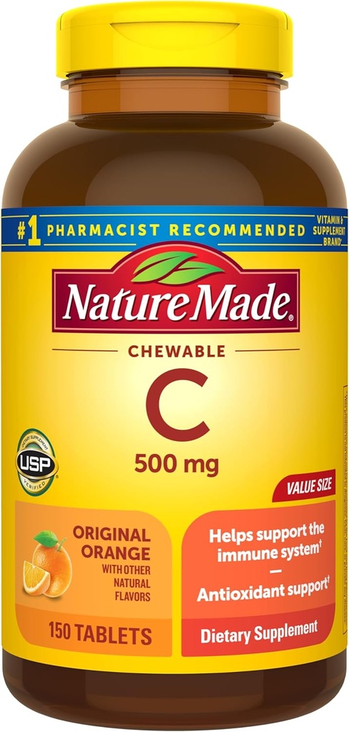 性質はビタミンC 500のmgのChewables、オレンジ、150のctをしました