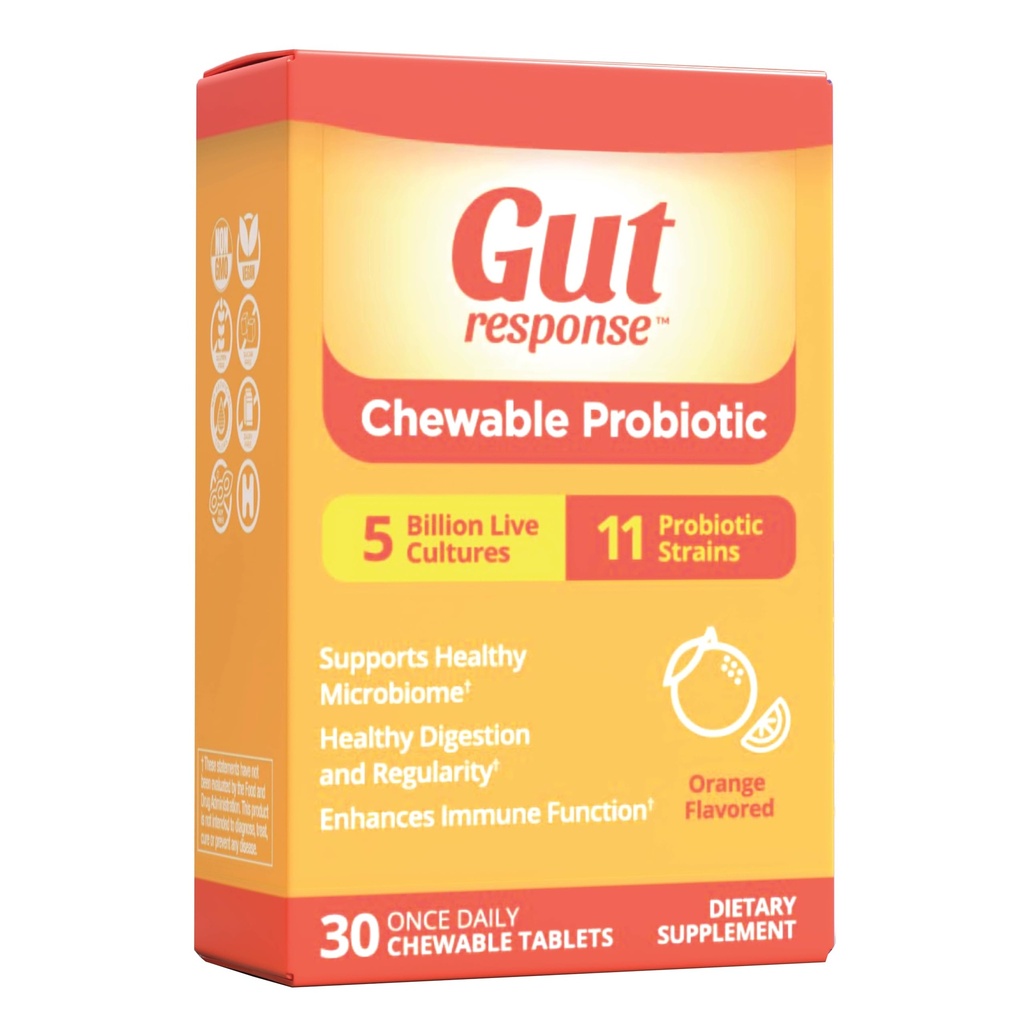 男性及び女性のためのChewable Probioticは、消化管の老化、Boostsの免疫システム、非GMOのグルテンフリー及び大豆放します、5つのビリオンCFU、30のChewableタブレット、オレンジ味を遅らせます