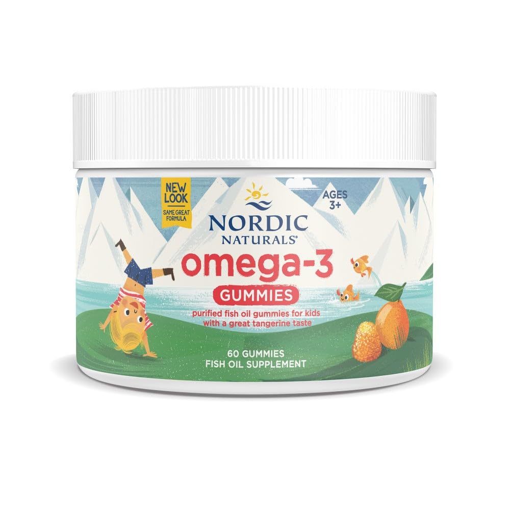 Nordic Naturals Nordic Omega-3 Gummies、Tangerine - 60 Gummies - 82 mg 総オメガ3sとEPA&DHA - 非GMO - 30サービング