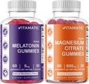 Vitamaticのマグネシウムのグミー及びMelatoninのグミーのコンボ- 60の計算それぞれ