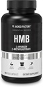 ジャック工場エッセンシャル HMB カプセル - リーン筋肉の成長のための HMB サプリメント, カロリーデフィシス中に筋肉の故障を防ぎます, & 筋肉の回復を強化 - 120 野菜カプセル