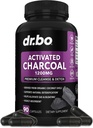 活動化させた炭カプセルの清潔なDetox - 1200mgのStomachのガスのための有機性ココナッツ木炭の丸薬および人の女性のための膨脹の救助 - 活動的なカプセルの粉のつなぎはGutのための補足を活動化させました