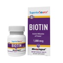 優秀な源のBiotin 1000のmcg。舌の速い分解のMicroLingualのタブレット、100の計算、サポート健康な毛、皮および釘の成長の助けサポート エネルギー代謝、非GMO