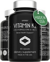 ビタミンK2カプセル100 mcg - ビタミンKコンプレックスMK-7&MK-4-60カプセル - VIT K2 1フォーミュラ高強度サプリメントMK7 MK4 - 米国製 - ビーガン&非GMO