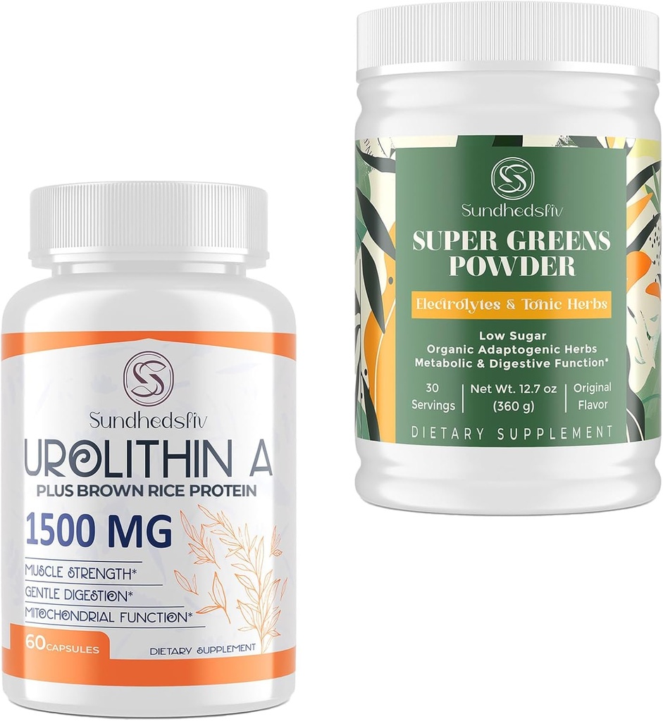 Urolithin の補足 1500MG のプラスの玄米蛋白質 + 極度の緑の粉の Superfood の補足 電解物及びトニックのハーブ