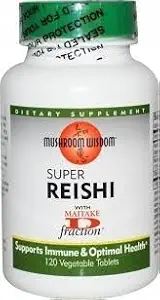マッシュルームのWiSDOMによるマッシュルームのSuper Reishi 120のvtabs